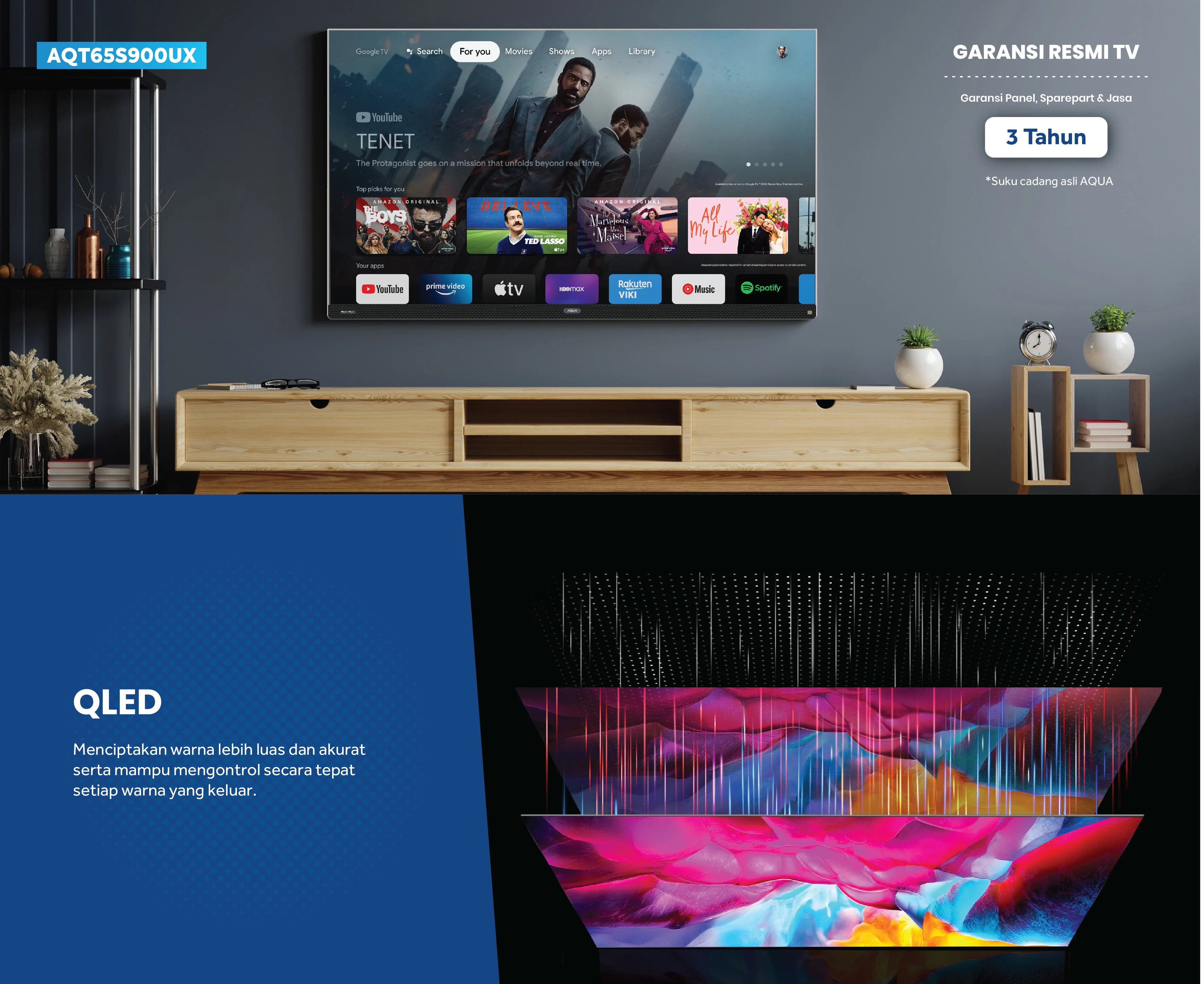 Smart TV AQUA Elektronik AQT65S900UX